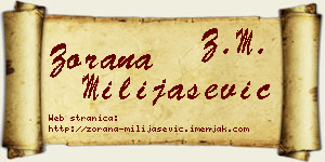 Zorana Milijašević vizit kartica